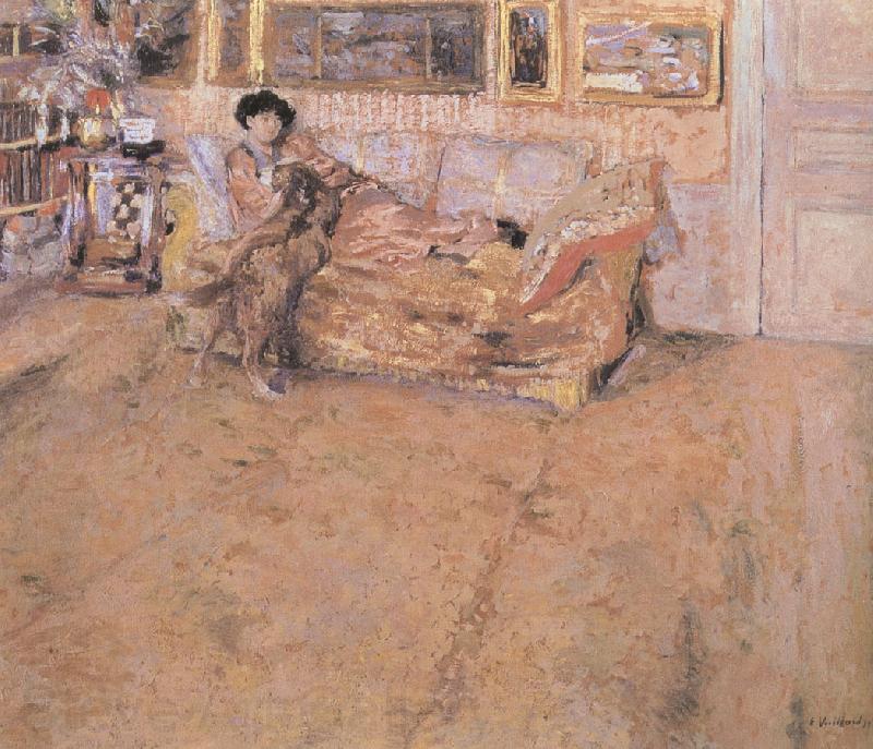 Edouard Vuillard Howe Chancellor and her dog Norge oil painting art